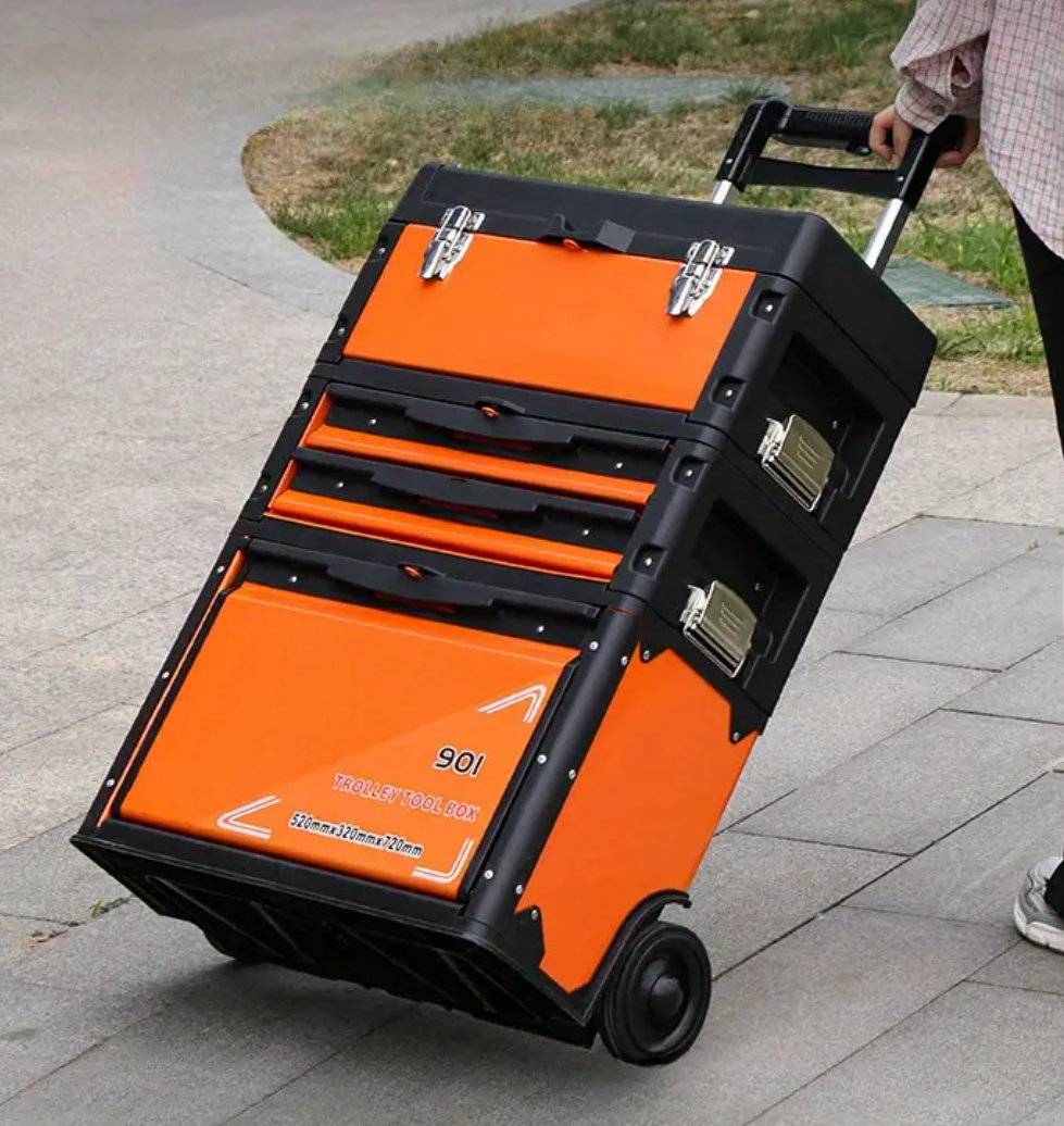 4 layer Tool boxes with metal protection around