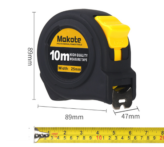 Tape Measure 10m Retractable Imperial Metric for Decoration