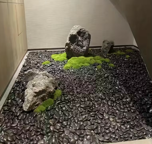 Black Polished Pebbles - 20kg/bag