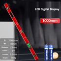 LED Backlit Screen Mechanical Bubble Vials Ruler for 0-360 Degree, Gravity Sensor Aluminum Alloy Leveler Tool w/ Viewing Window