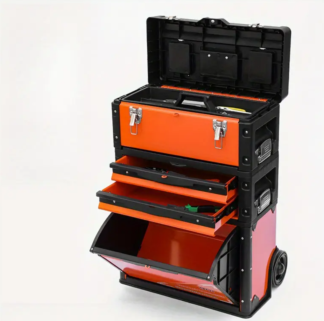 4 layer Tool boxes with metal protection around