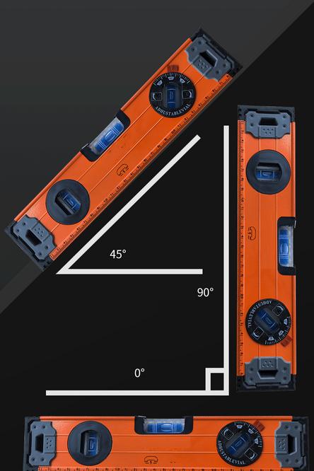 Magnetic Level, 1m, Mechanical Bubble Vials Ruler for 45/90/0 Degree, Aluminum Alloy Leveler Tool w/ Viewing Window
