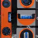 Magnetic Level, 1m, Mechanical Bubble Vials Ruler for 45/90/0 Degree, Aluminum Alloy Leveler Tool w/ Viewing Window