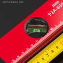 LED Backlit Screen Mechanical Bubble Vials Ruler for 0-360 Degree, Gravity Sensor Aluminum Alloy Leveler Tool w/ Viewing Window