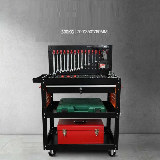 1-Drawer 3-Tier Tool Trolley | 300kg Steel Cart – BuddyTools