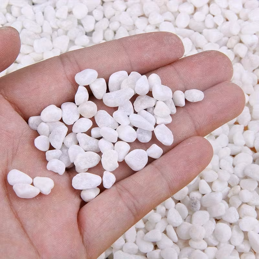 White Pebbles – Decorative Natural Stone,6-9mm, 2kg