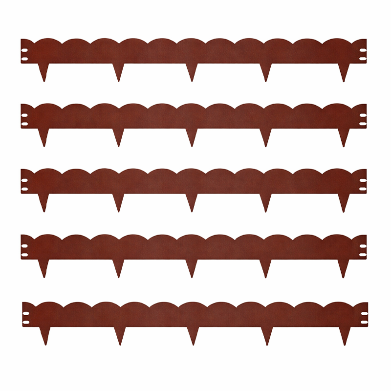 Wave Pattern Garden Edging – Rust Steel Landscape Border
