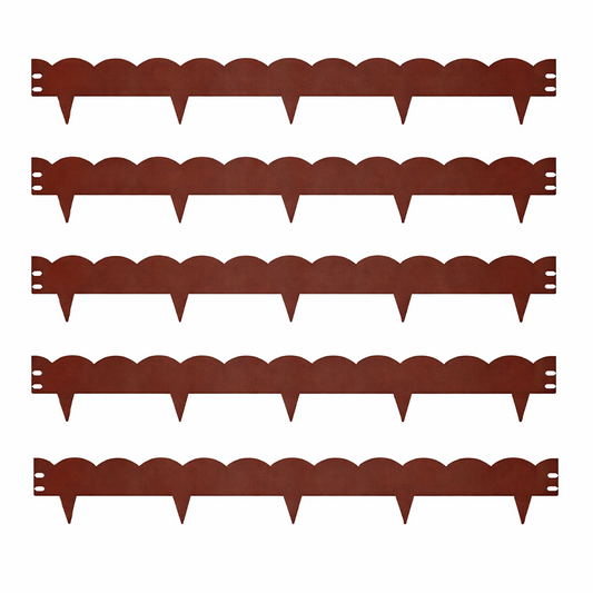 Wave Pattern Garden Edging – Rust Steel Landscape Border