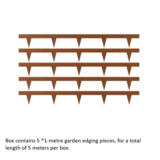 Metal Rust Garden Edging with 3.15" Sharp Spikes – Heavy Duty Steel Landscape Border,5m