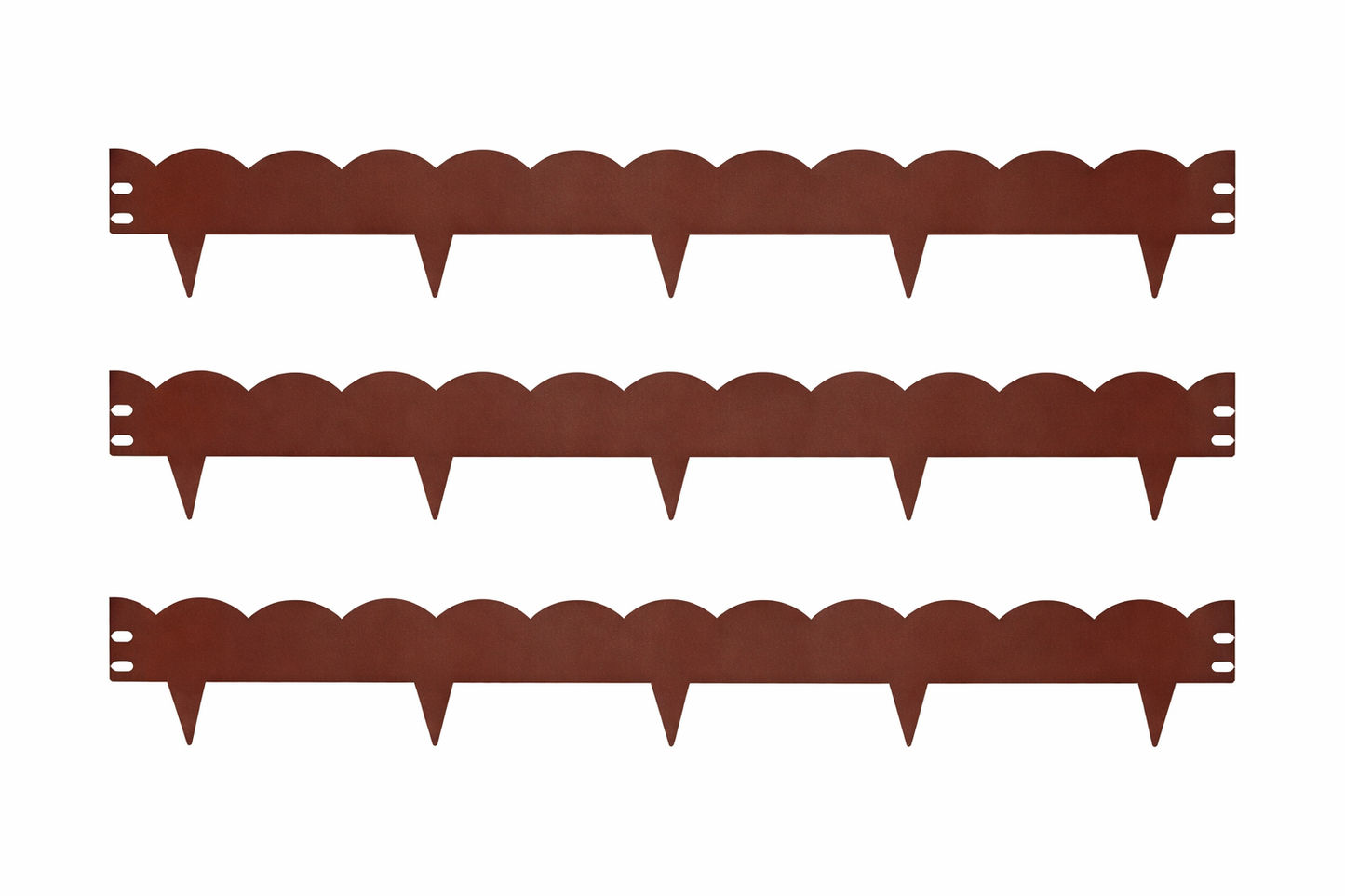 Wave Pattern Garden Edging – Rust Steel Landscape Border